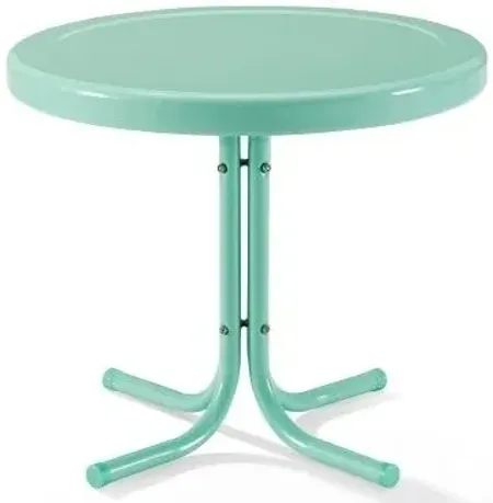 Crosley Furniture® Griffith Aqua Gloss Outdoor Metal Side Table