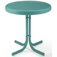 Crosley Furniture® Griffith Pastel Blue Satin Outdoor Metal Side Table