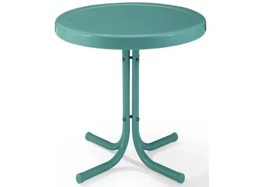 Crosley Furniture® Griffith Pastel Blue Satin Outdoor Metal Side Table