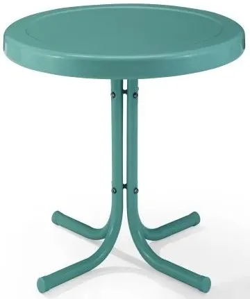 Crosley Furniture® Griffith Pastel Blue Satin Outdoor Metal Side Table