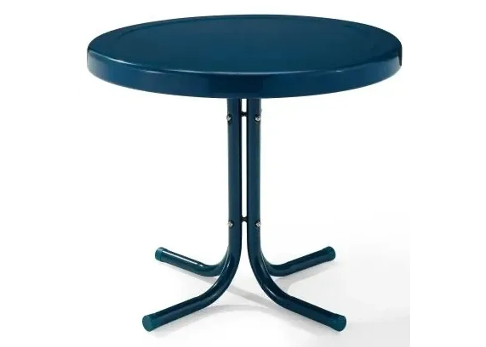 Crosley Furniture® Griffith Navy Gloss Outdoor Metal Side Table