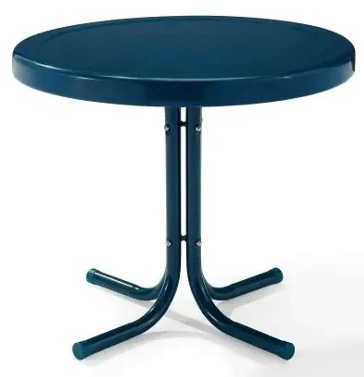 Crosley Furniture® Griffith Navy Gloss Outdoor Metal Side Table