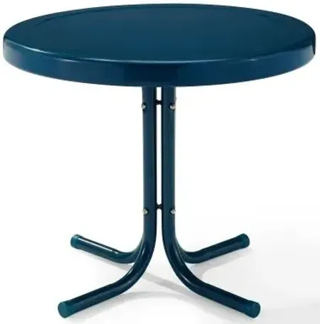 Crosley Furniture® Griffith Navy Gloss Outdoor Metal Side Table