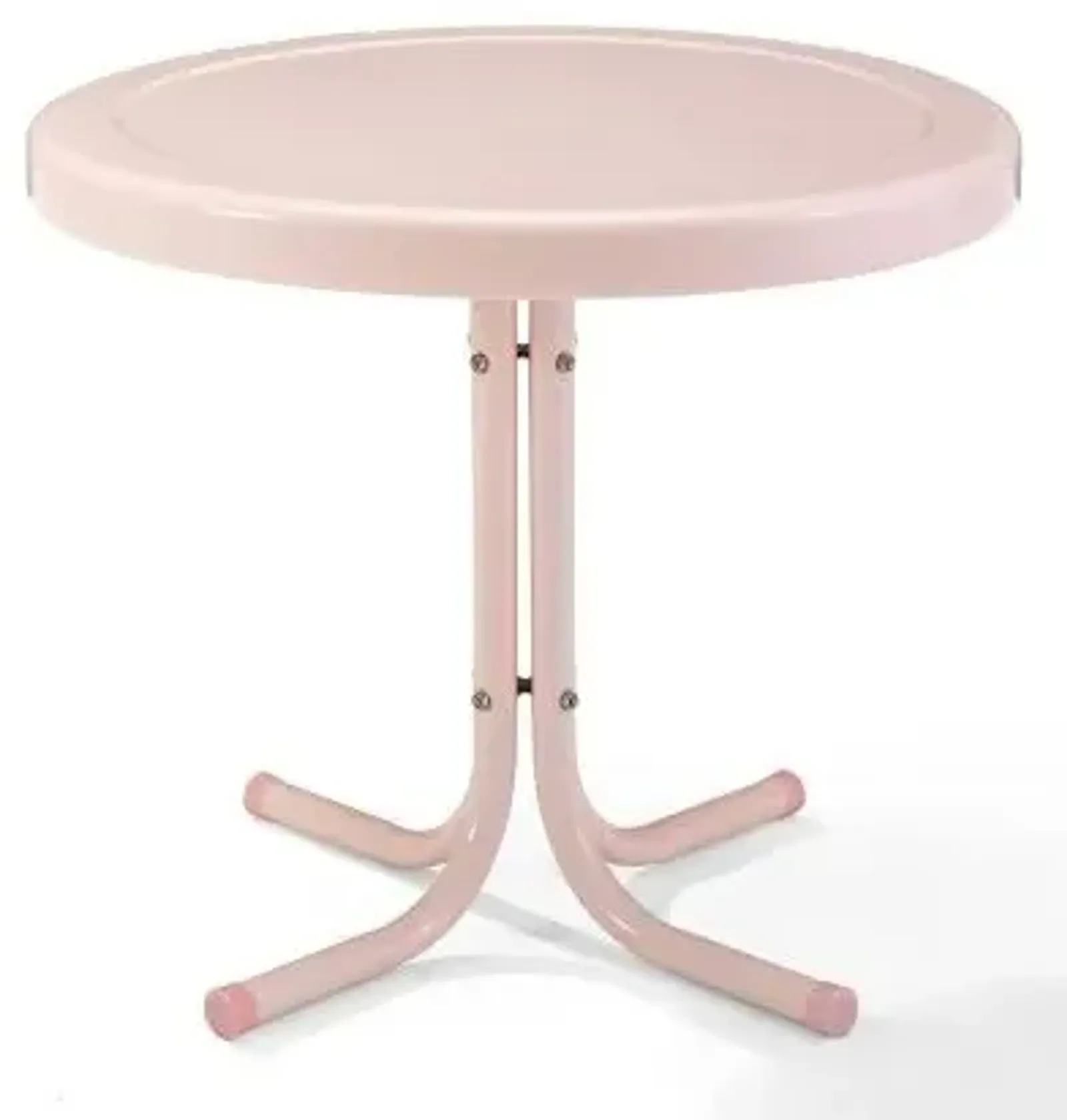 Crosley Furniture® Griffith Pastel Pink Gloss Outdoor Metal Side Table