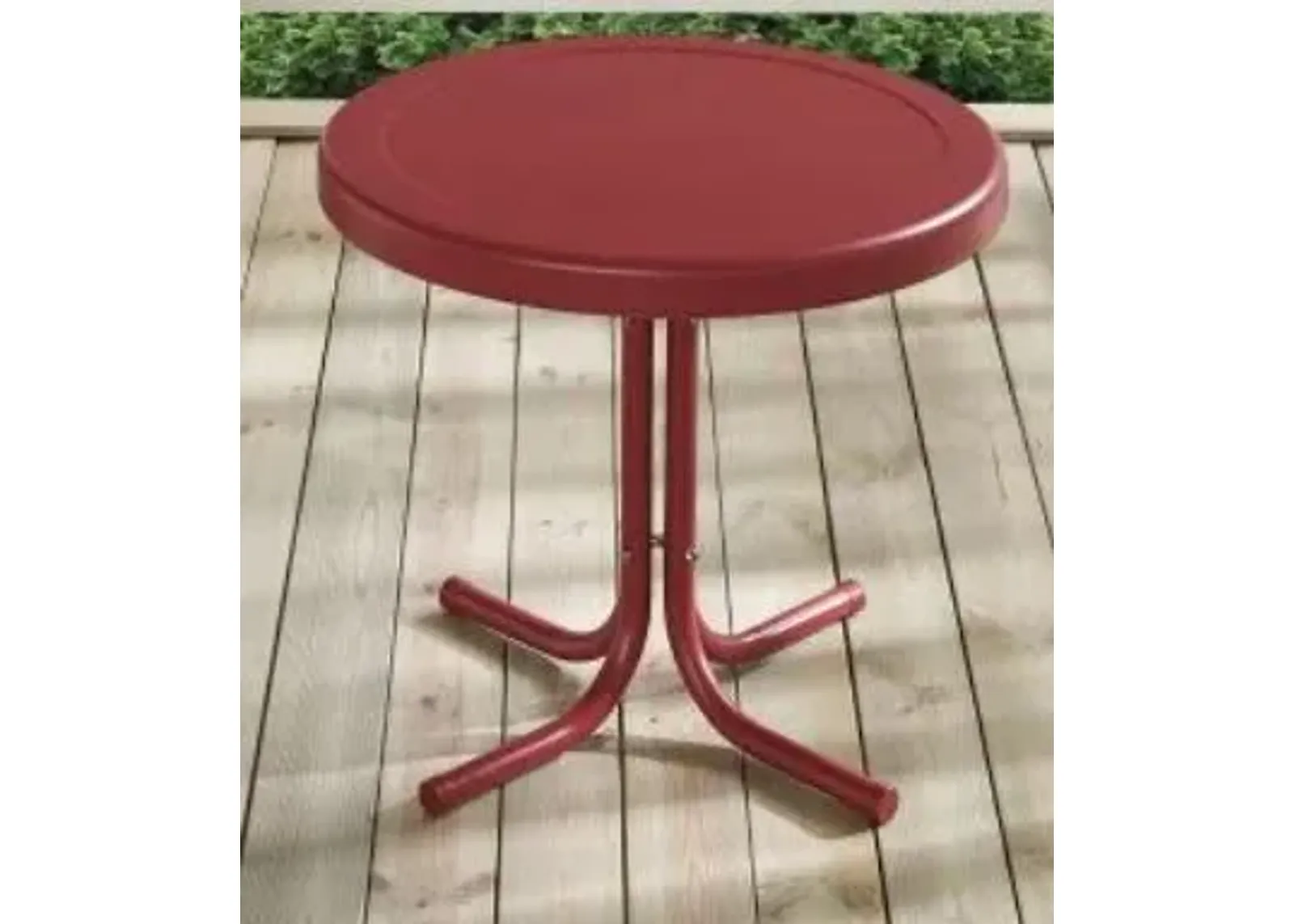 Crosley Furniture® Griffith Dark Red Satin Outdoor Metal Side Table