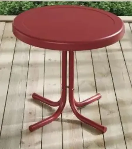 Crosley Furniture® Griffith Dark Red Satin Outdoor Metal Side Table