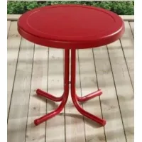 Crosley Furniture® Griffith Bright Red Gloss Outdoor Metal Side Table