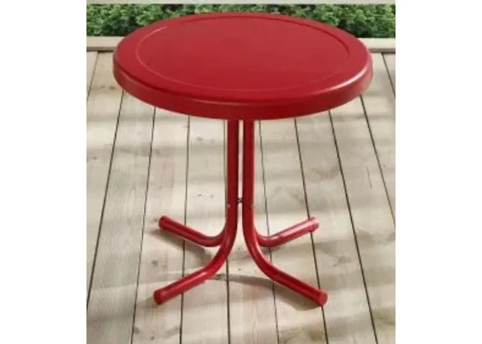 Crosley Furniture® Griffith Bright Red Gloss Outdoor Metal Side Table