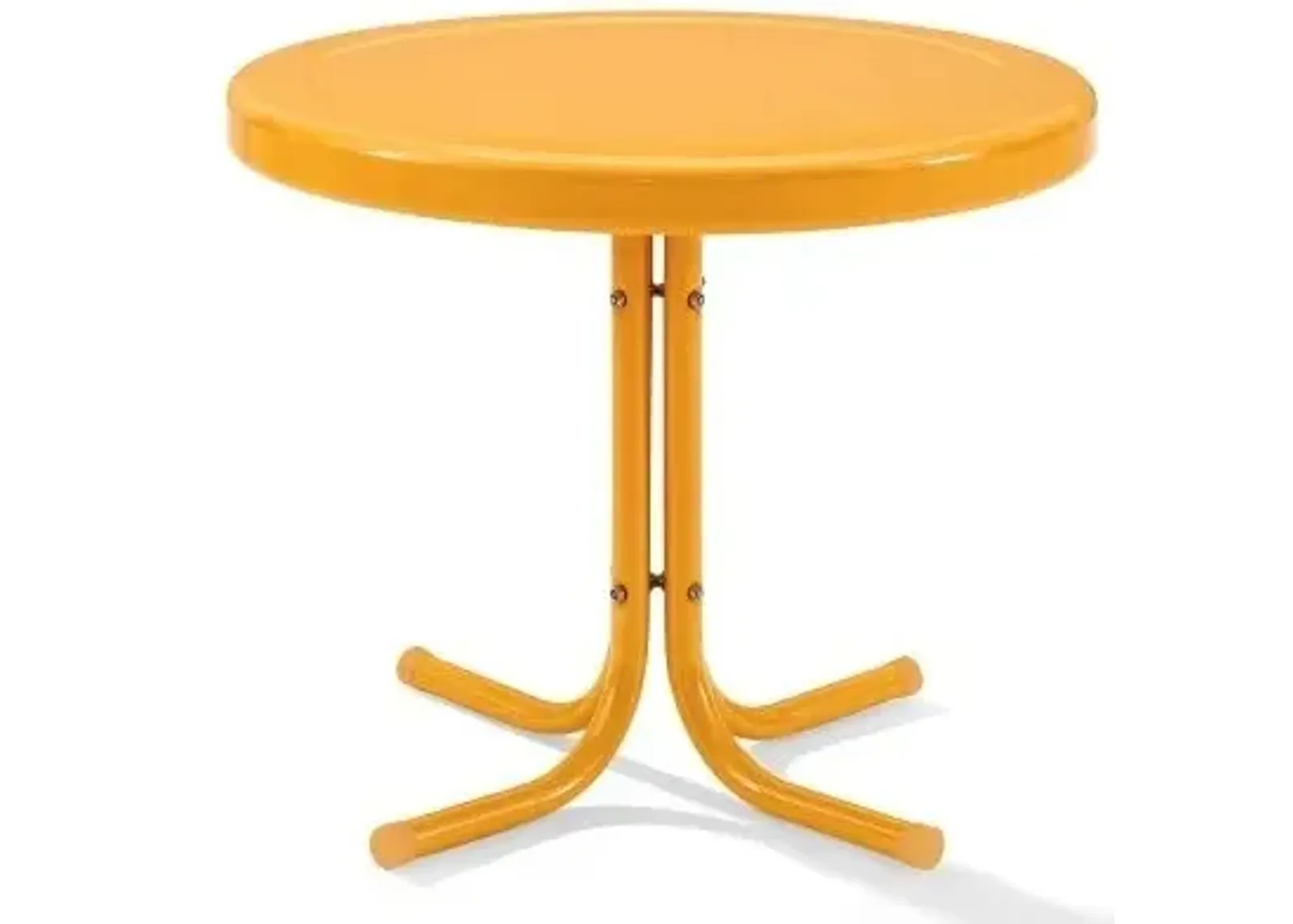 Crosley Furniture® Griffith Tangerine Gloss Outdoor Metal Side Table