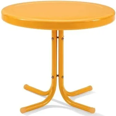Crosley Furniture® Griffith Tangerine Gloss Outdoor Metal Side Table