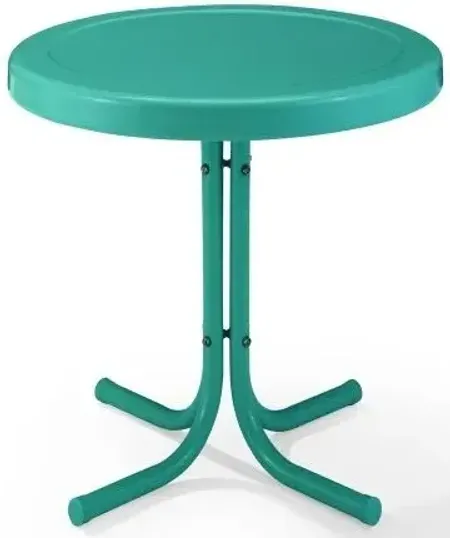 Crosley Furniture® Griffith Turquoise Gloss Outdoor Metal Side Table