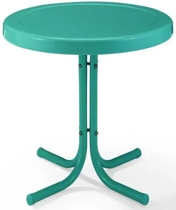 Crosley Furniture® Griffith Turquoise Gloss Outdoor Metal Side Table