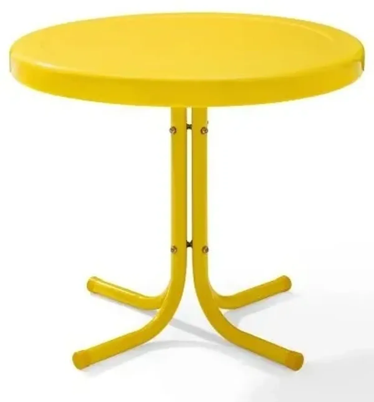 Crosley Furniture® Griffith Bright Yellow Gloss Outdoor Metal Side Table