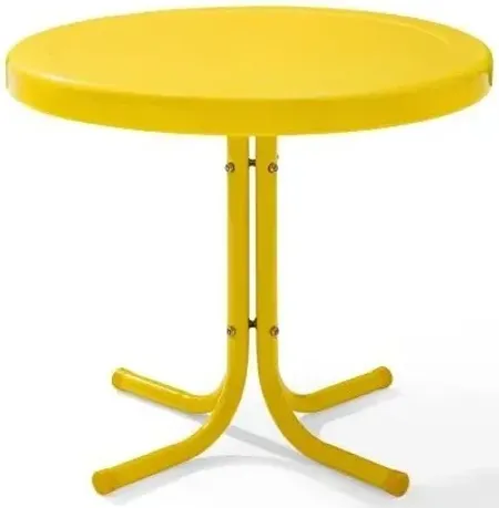 Crosley Furniture® Griffith Bright Yellow Gloss Outdoor Metal Side Table