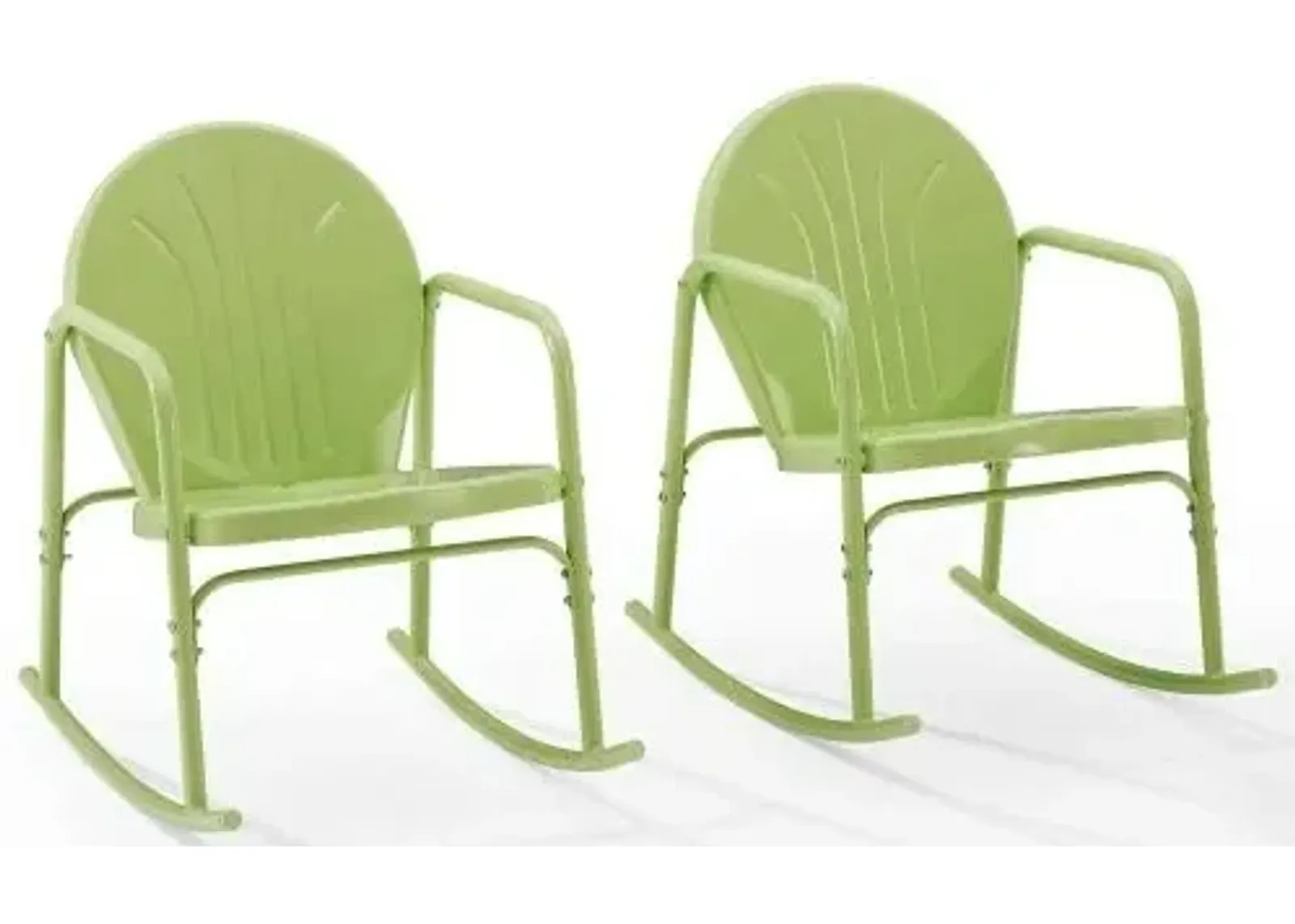 Crosley Furniture® Griffith 2-Piece Key Lime Gloss Outdoor Metal Rocking Chair Set