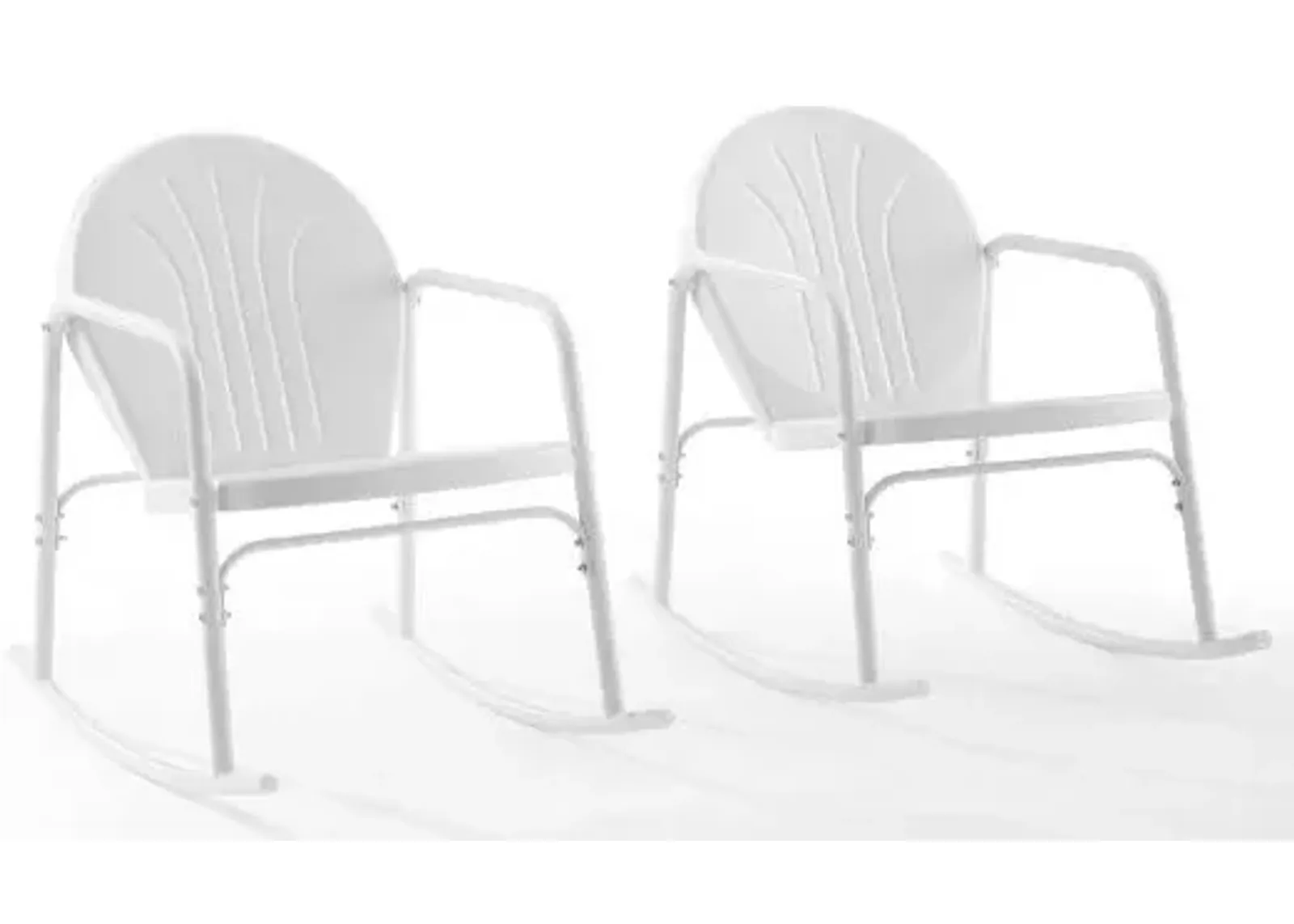 Crosley Furniture® Griffith 2-Piece White Gloss Outdoor Metal Rocking Chair Set