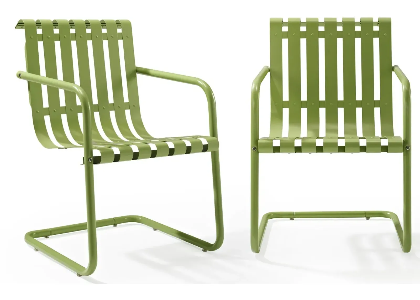 Crosley Furniture® Gracie 2-Piece Pastel Green Satin Outdoor Metal Armchair Set