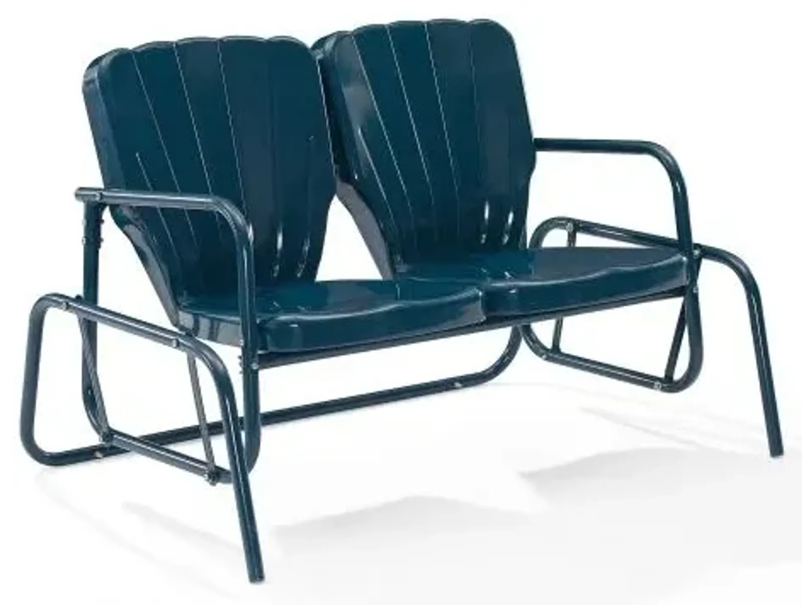 Crosley Furniture® Ridgeland Navy Gloss Outdoor Metal Loveseat Glider