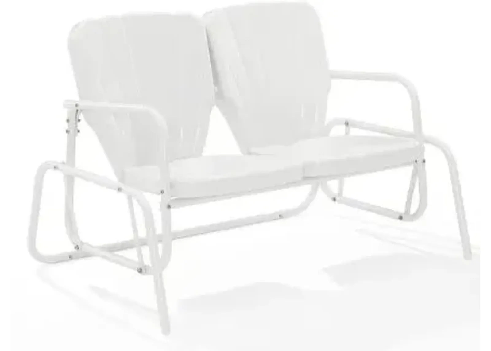 Crosley Furniture® Ridgeland White Gloss Outdoor Metal Loveseat Glider