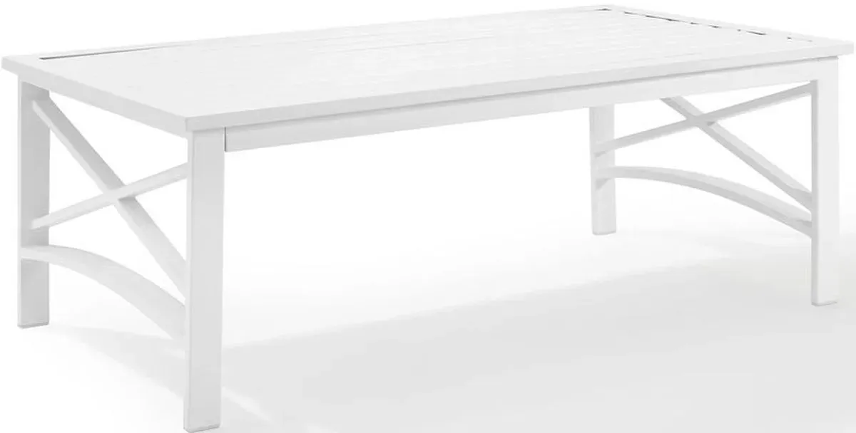 Crosley Furniture® Kaplan White Outdoor Coffee Table