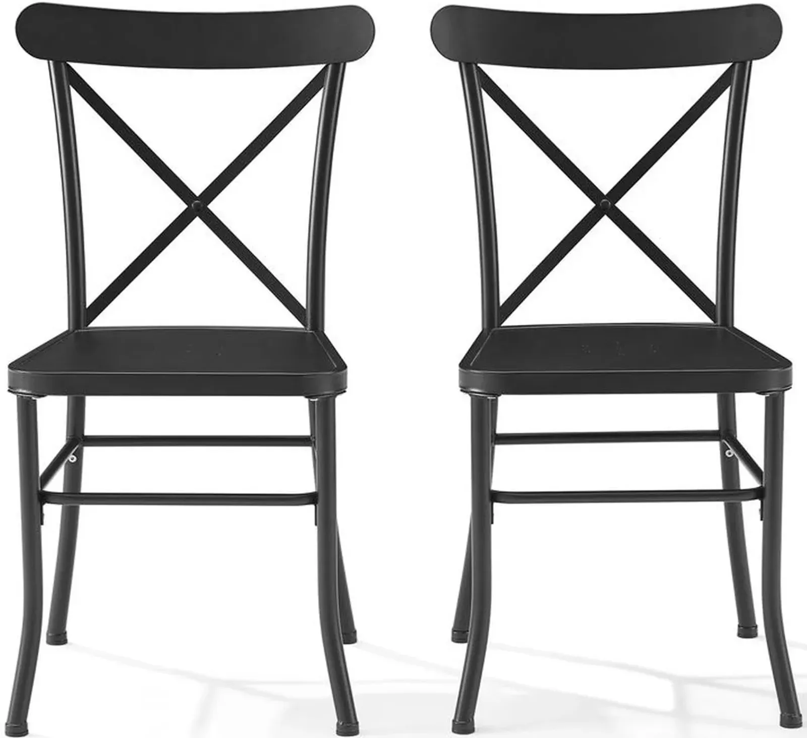 Crosley Furniture® Astrid 2-Piece Matte Black Indoor/Outdoor Dining Chair Set