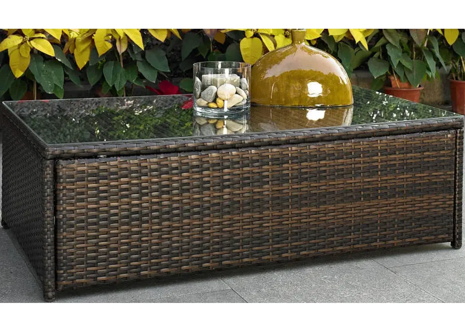 Crosley Furniture® Palm Harbor Brown Outdoor Wicker Coffee Table