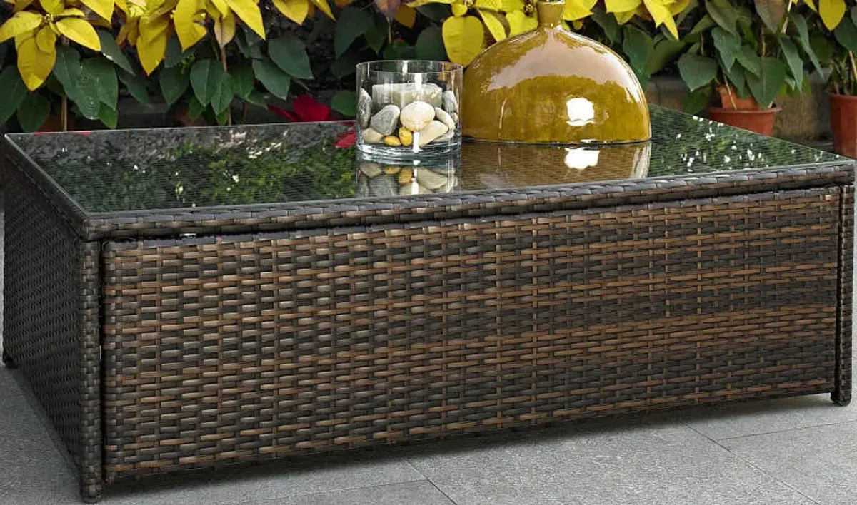 Crosley Furniture® Palm Harbor Brown Outdoor Wicker Coffee Table