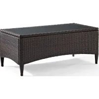 Crosley Furniture® Kiawah Brown Outdoor Wicker Coffee Table