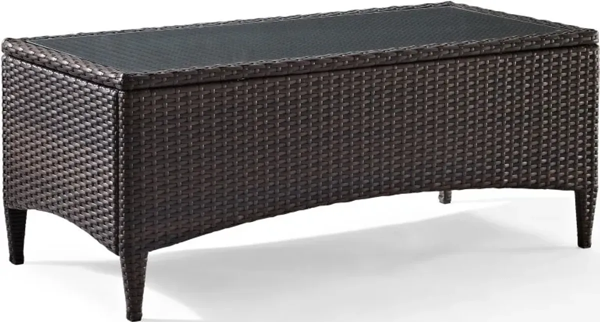 Crosley Furniture® Kiawah Brown Outdoor Wicker Coffee Table