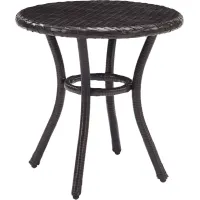 Crosley Furniture® Palm Harbor Brown Outdoor Wicker Round Side Table