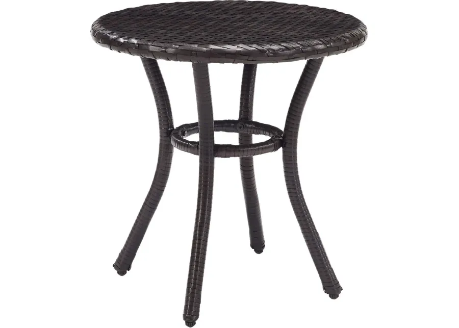 Crosley Furniture® Palm Harbor Brown Outdoor Wicker Round Side Table