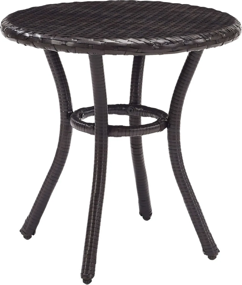 Crosley Furniture® Palm Harbor Brown Outdoor Wicker Round Side Table