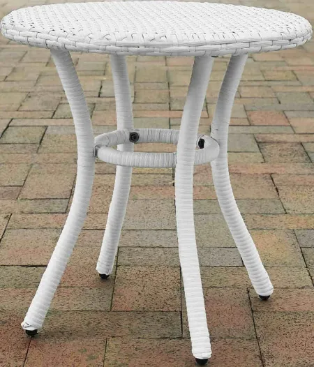 Crosley Furniture® Palm Harbor White Outdoor Wicker Round Side Table