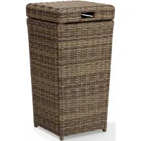 Crosley Furniture® Bradenton Weathered Brown Outdoor Trash Can