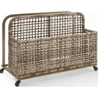 Crosley Furniture® Ridley Distressed Gray Outdoor Wicker Pool Storage Caddy