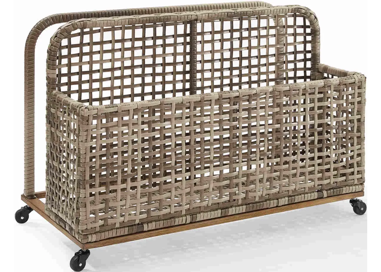 Crosley Furniture® Ridley Distressed Gray Outdoor Wicker Pool Storage Caddy