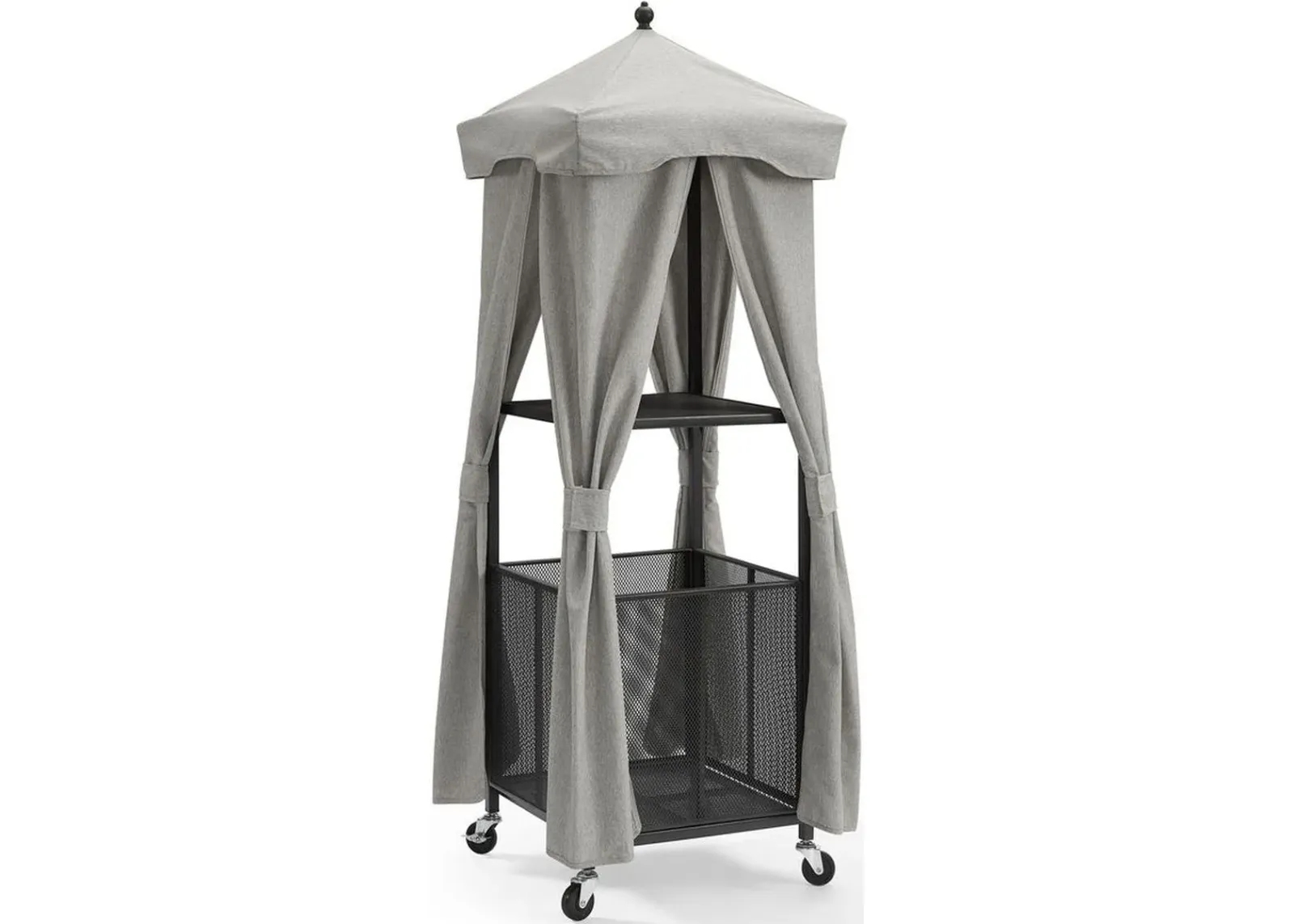 Crosley Furniture® Grady Matte Black/Gray Outdoor Towel Valet