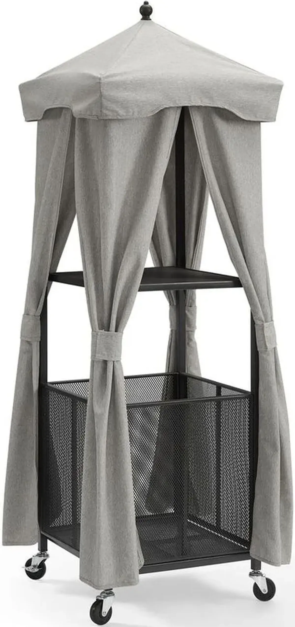 Crosley Furniture® Grady Matte Black/Gray Outdoor Towel Valet