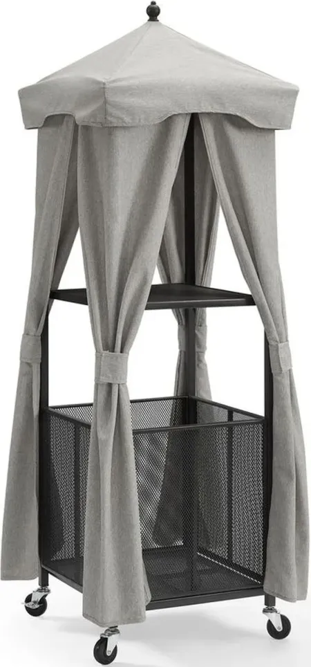 Crosley Furniture® Grady Matte Black/Gray Outdoor Towel Valet
