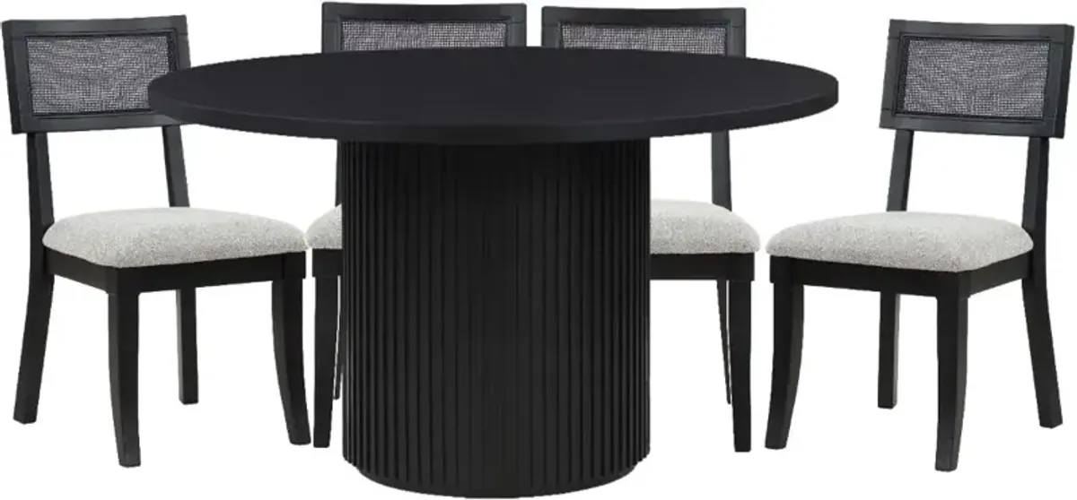 Steve Silver Co. Colvin 5-Piece Black Dining Set