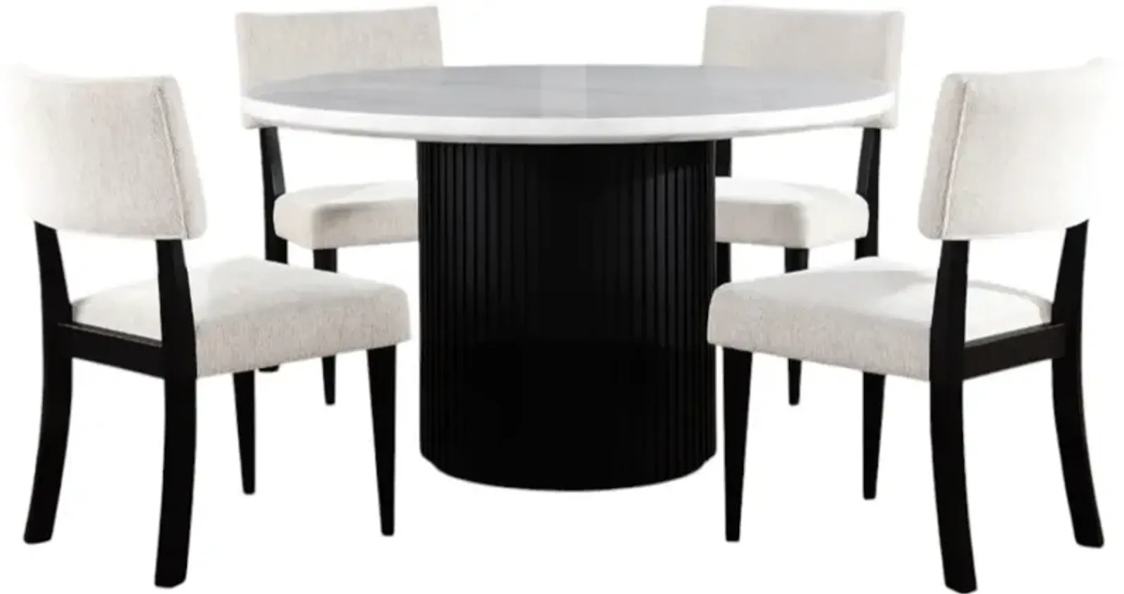 Steve Silver Co. Colvin 5-Piece Black/White Dining Set