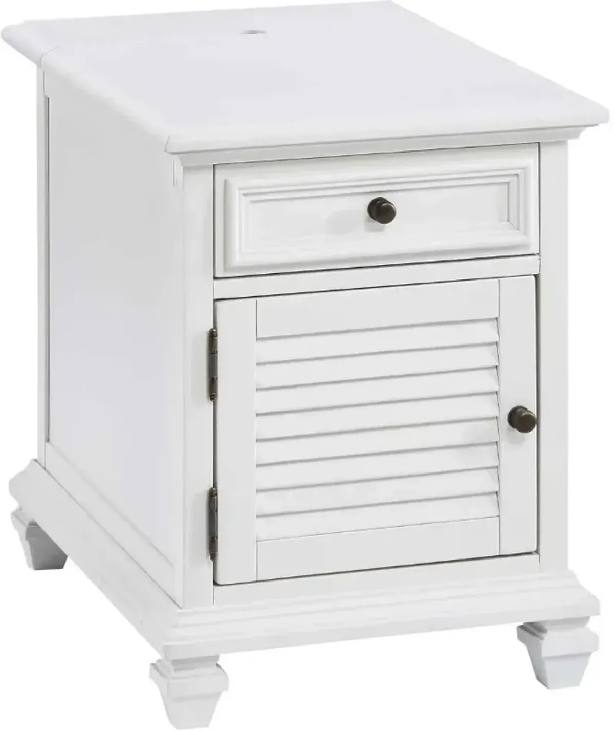 Steve Silver Co. Charlestown White Storage End Table