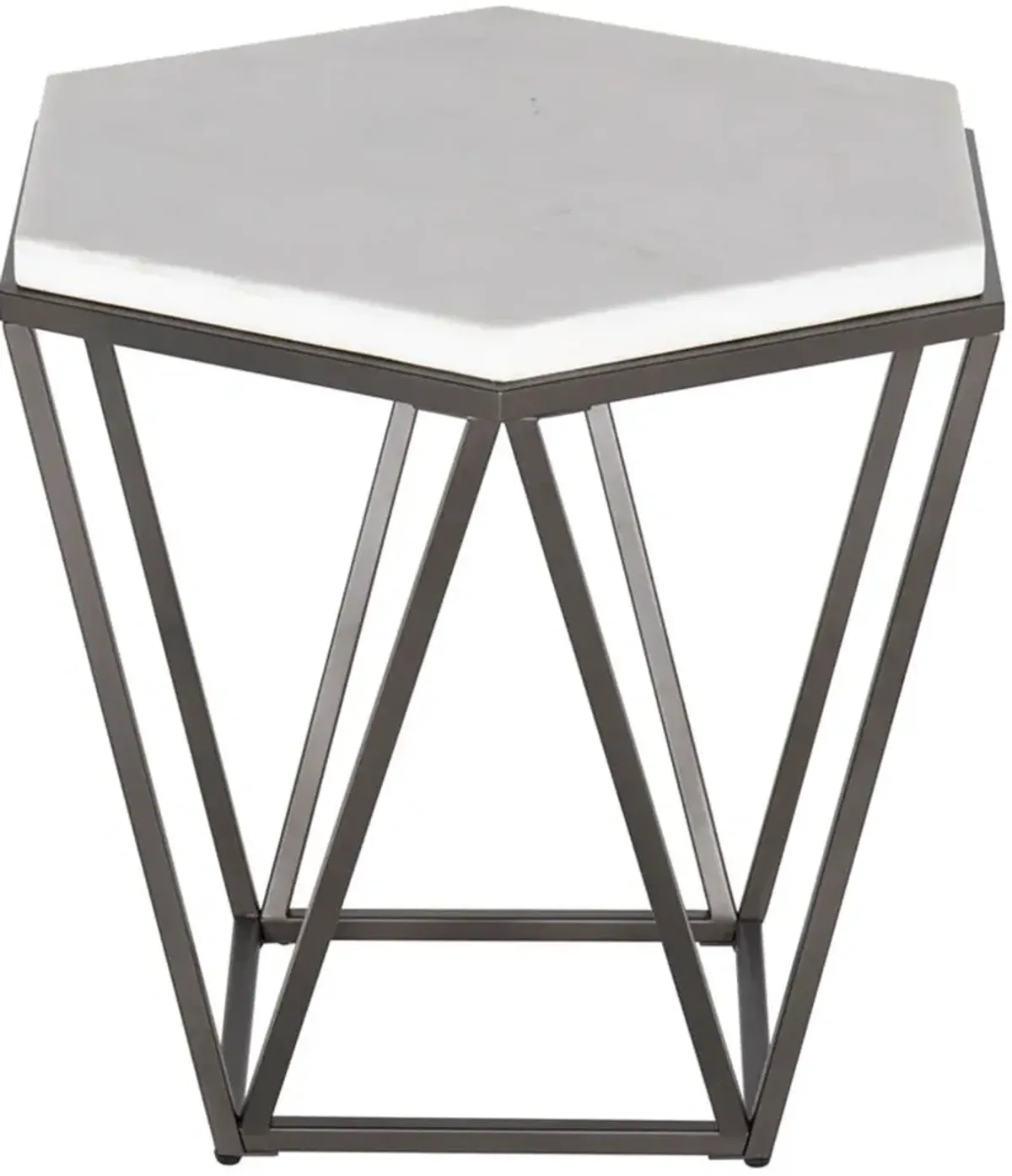 Steve Silver Co. Corvus White End Table with Coffee Base