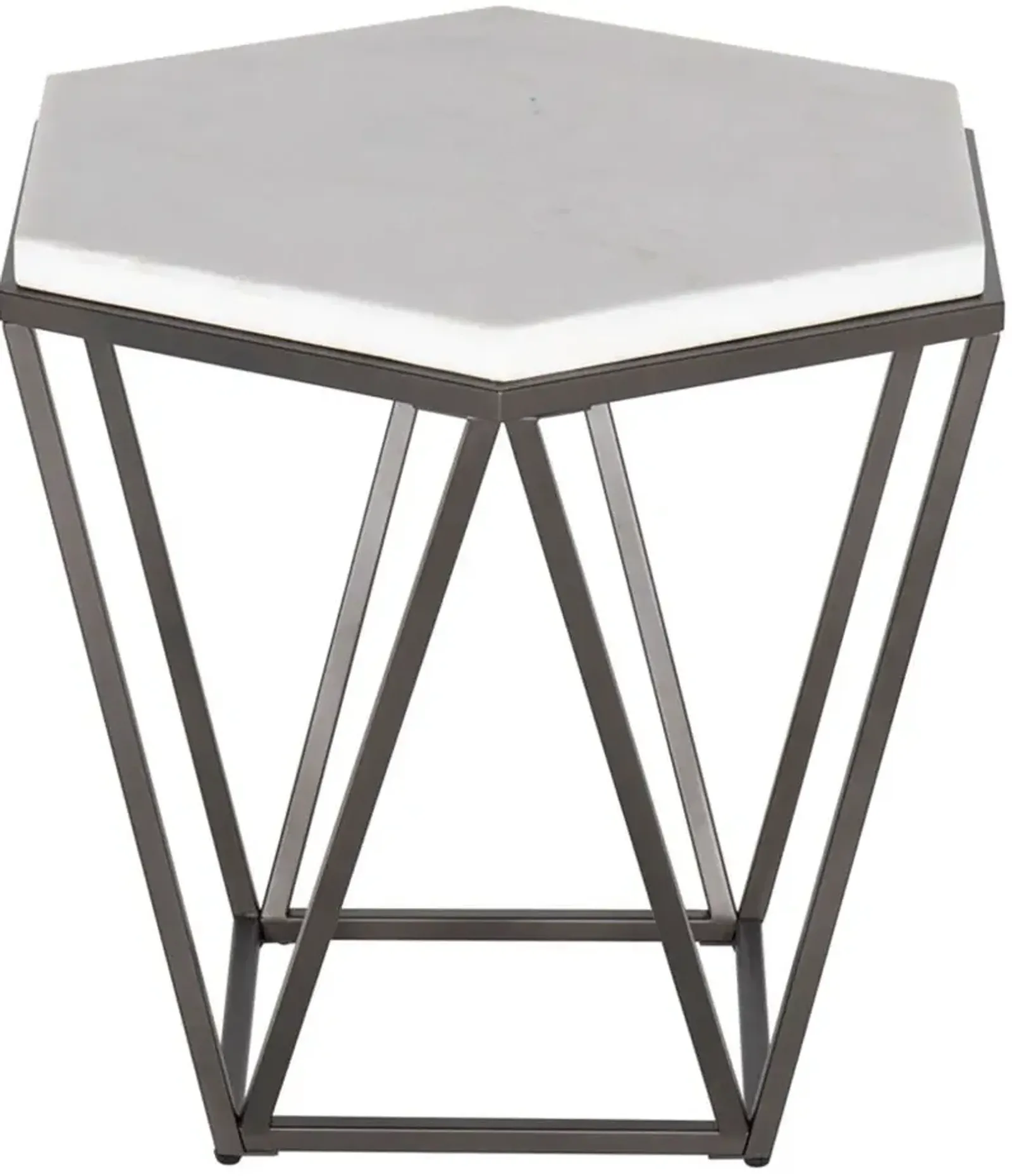 Steve Silver Co. Corvus White End Table with Coffee Base