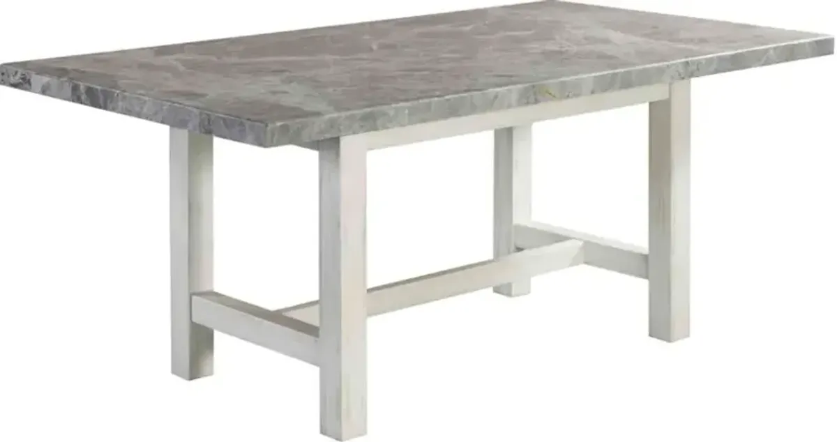 Steve Silver Co. Canova Gray Dining Table with Cathedral White Base