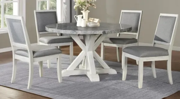 Steve Silver Co. Canova 7-Piece Cathedral White/Gray Dining Set