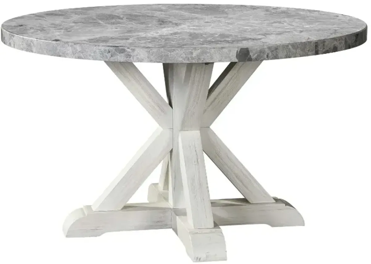 Steve Silver Co. Canova Gray Dining Table with White Base