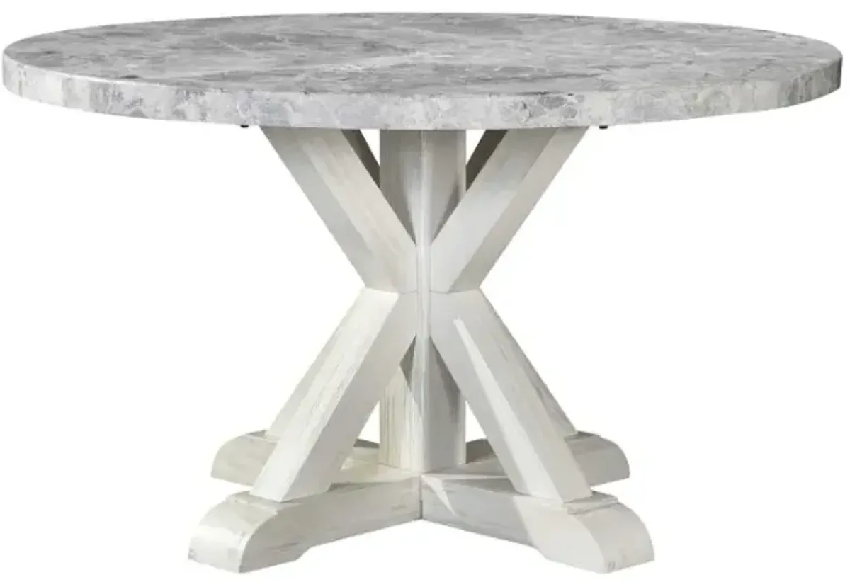 Steve Silver Co. Canova Gray Dining Table with White Base