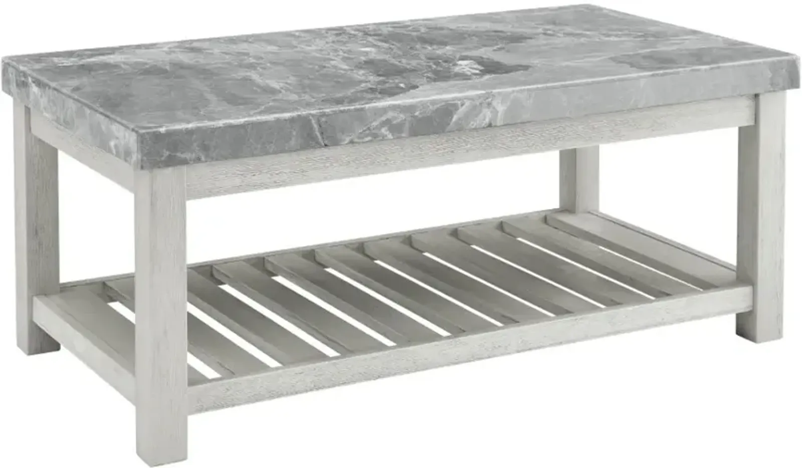 Steve Silver Co. Canova Gray Coffee Table with Cathedral White Base