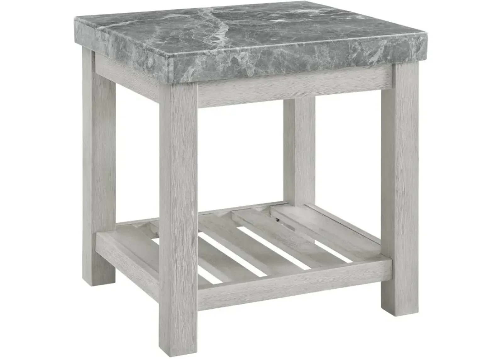 Steve Silver Co. Canova Gray End Table with Cathedral White Base